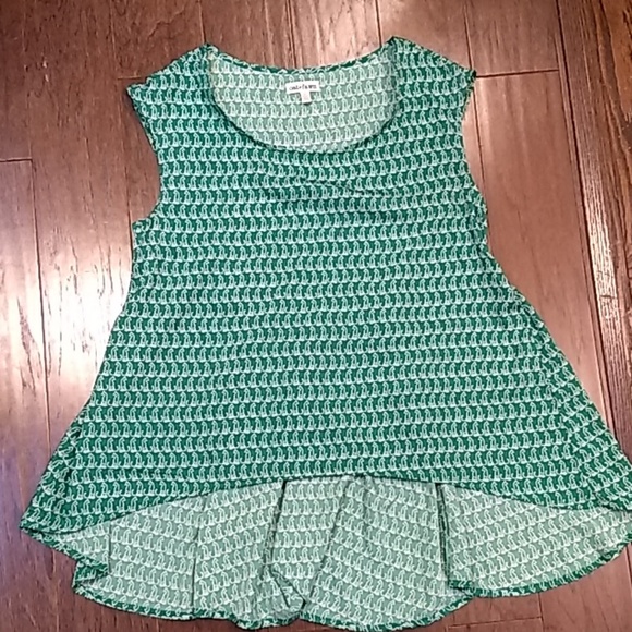 oat and fawn Tops - Oat and Fawn cat blouse/shirt size M